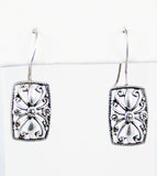 Silver Floral Filigree Earrings