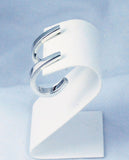 Modern Sterling Silver Hoop Earrings 