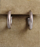 Sterling Silver Spiral Hoop Earrings Vintage