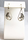 Sterling Silver Swan Pierced Earrings