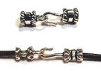 Sterling Silver Crimp Hook Eye Clasps