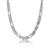 Italian Sterling Silver Figaro Chain Unisex