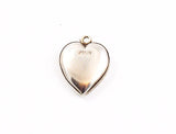 Back of Sterling Hand Engraved Frances Heart Charm 
