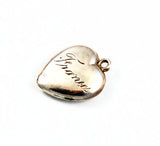 Sterling Hand Engraved Frances Heart Charm 