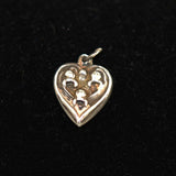 Sterling Lily of the Valley Heart Charm Vintage
