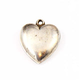 Back of Victorian Sterling Double Puffy Heart Charm 