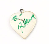 Signature back of Native American Sterling Heart Charm