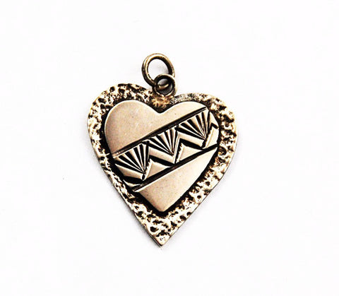 Native American Sterling Heart Charm