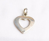Back of Sterling Silver Vintage Open Heart Charm