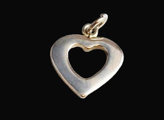 Sterling Silver Vintage Open Heart Charm