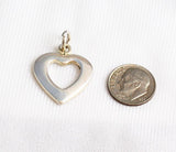 Sterling Silver Vintage Open Heart Charm