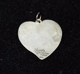 Back of Vintage Hand Etched Sterling Heart Pendant, Smith's Incline