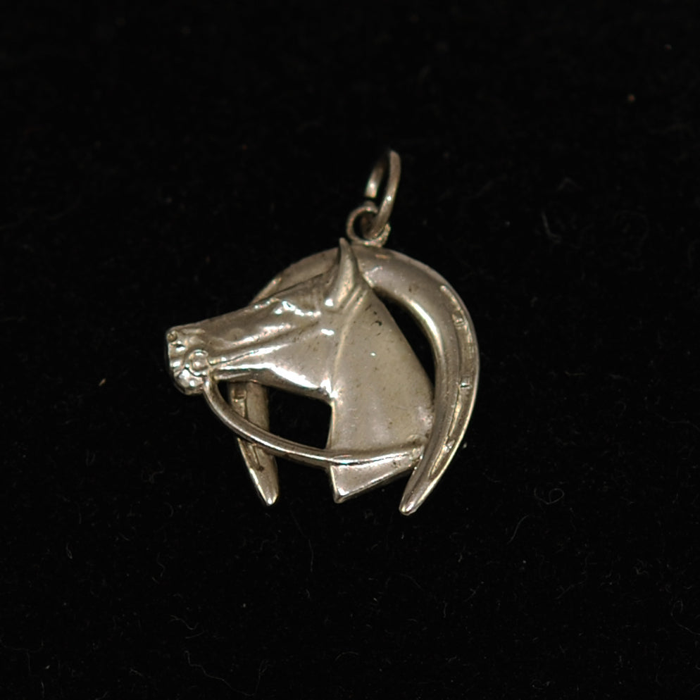 BULK 50 Horse Charms Antique Silver Tone A589