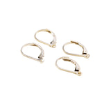 Sterling Silver Lever Back Earrings Open Ring