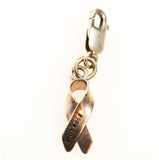 Cruz Rosa Sterling Cancer Ribbon Charm