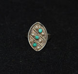 Turquoise and Sterling Native American Ring