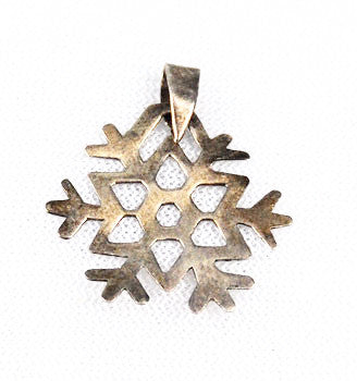 Sterling Snowflake Vintage Pendant - Charm