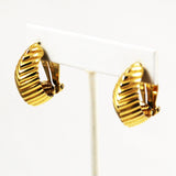 St. John Gold Designer Clip On Earrings