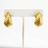 St. John Gold Designer Clip On Earrings