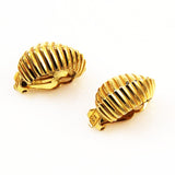 St. John Gold Designer Clip On Earrings