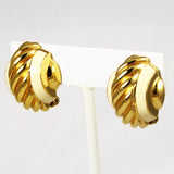 St. John Gold Clip On Earrings