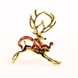 St. John Reindeer Holiday Brooch