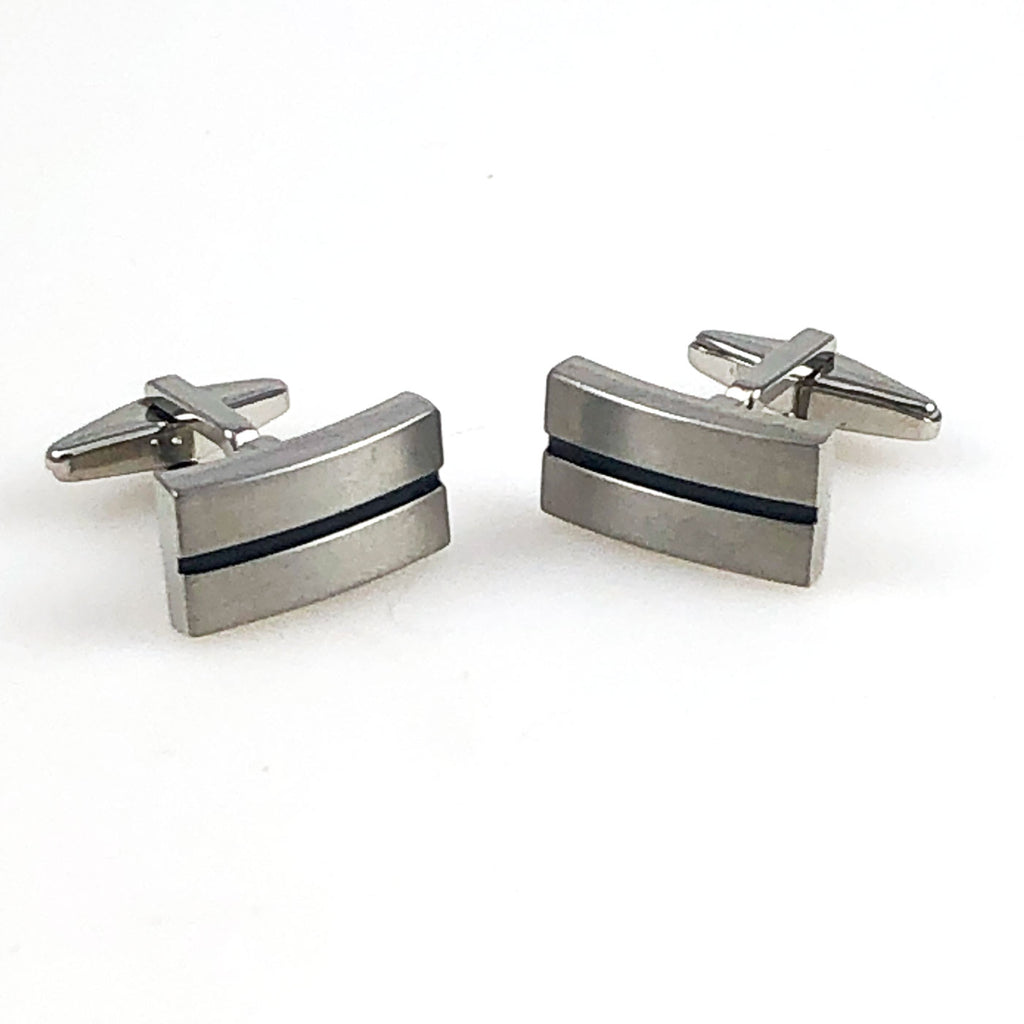Stainless Modern Cuff Links 1970's