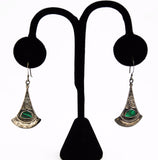 Sterling & Malachite Earrings Vintage