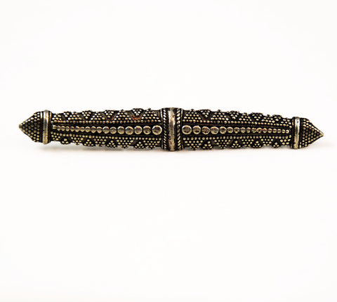 Edwardian Revival Marcasite Bar Pin by Stimmel