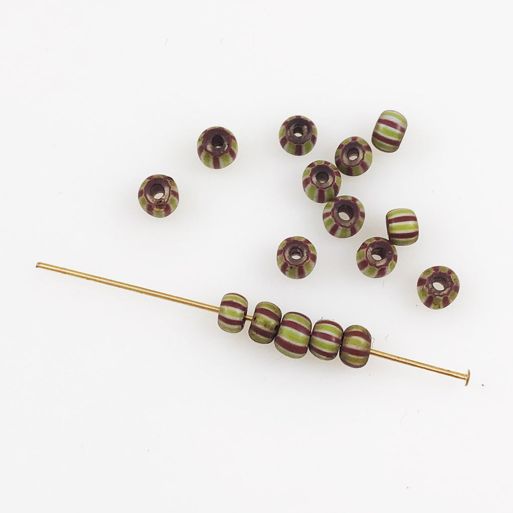 Venetian Striped Chevron Trade Beads 