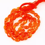 Sunstone polished oval beads
