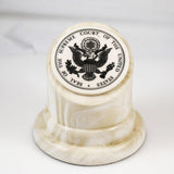 Supreme Court Seal Marble Paperweight by John Wills 