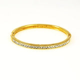 Swarovski Signed Gold and Rhinestone Bracelet Vintage - Estate Beads & Jewelry