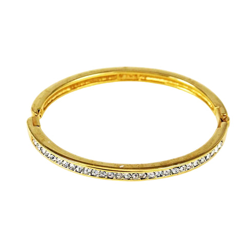 Swarovski Signed Gold and Rhinestone Bracelet Vintage - Estate Beads & Jewelry