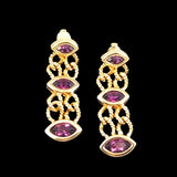 Swarovski Amethyst Clip On Earrings