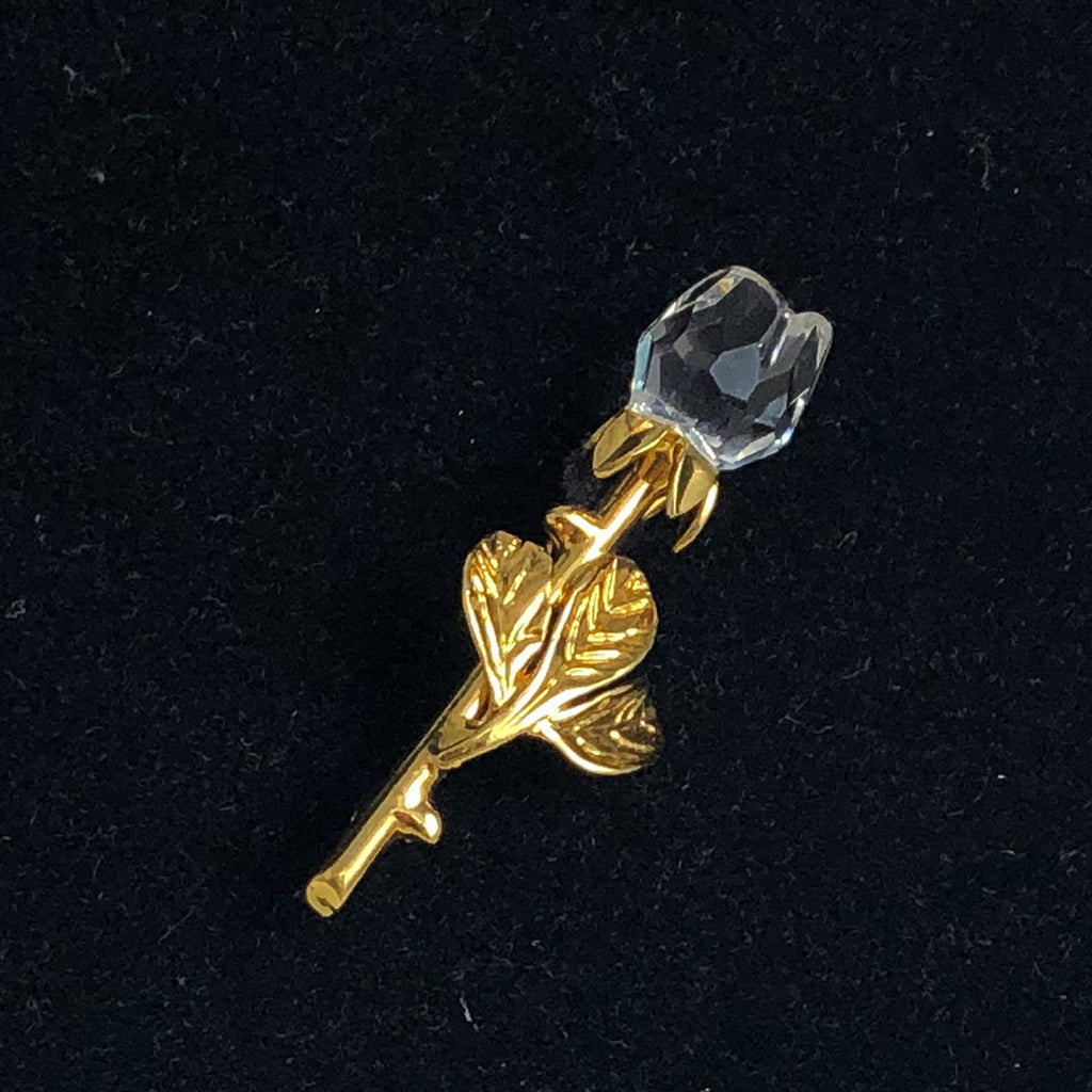 Swarovski Crystal Rose Pin - Signed