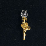 Swarovski Crystal Rose Pin - Signed