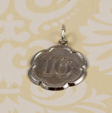 Vintage Sterling Silver Sixteen Charm 