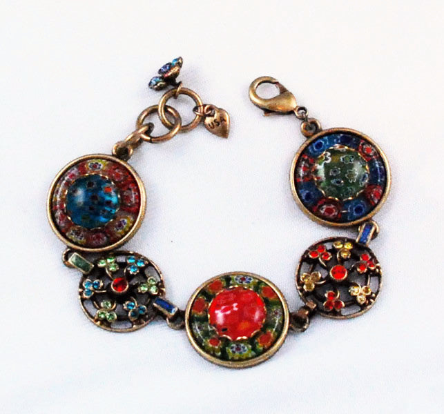 Sweet Romance colorful bracelet and earring set