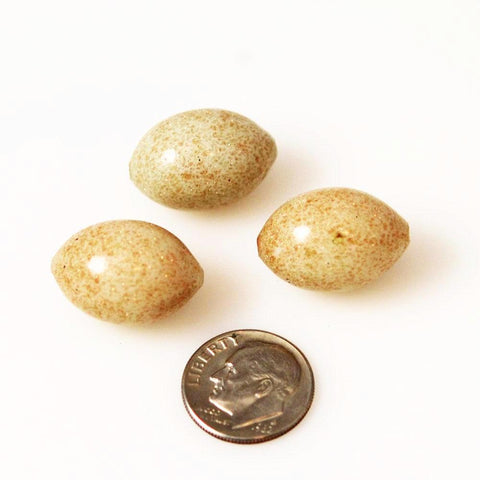 Beige and Gold Venetian Aventurine Oval Beads