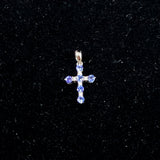 Tanzanite & Diamond 14KT Gold Cross