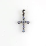 Tanzanite & Diamond 14KT Gold Cross