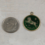 Taurus Sterling and Enamel Zodiac Charm
