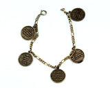 Ten Commandments Bronze Charm Bracelet