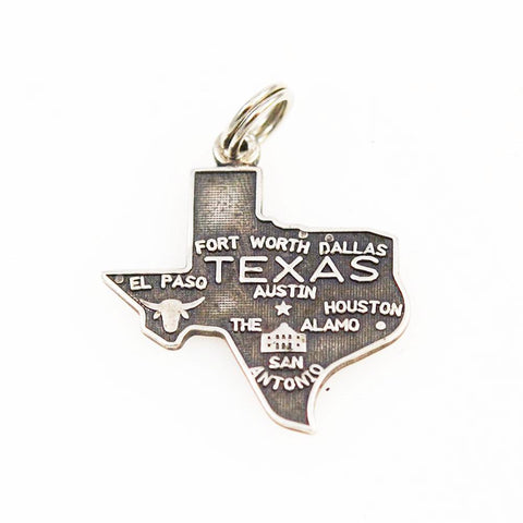 Sterling Silver Oxidized Alabama State Charm - 22mm X 15mm Pendant For Bracelets & Necklaces