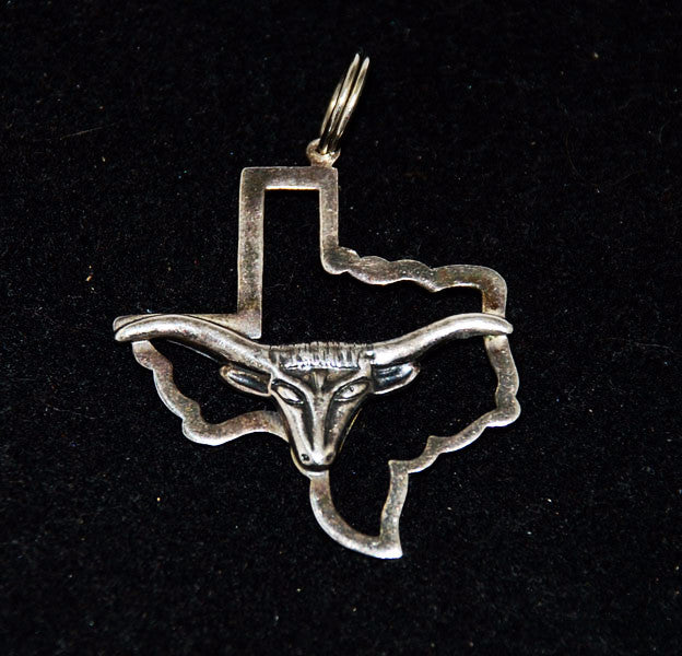 Texas Longhorn Pendant Sterling Silver 
