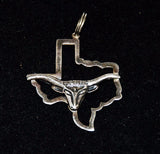 Texas Longhorn Pendant Sterling Silver 