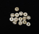 Tibetan bone beads with brass