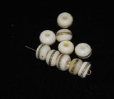 Tibetan bone beads with brass