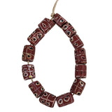  Red Tic Tac Toe African Trade Beads